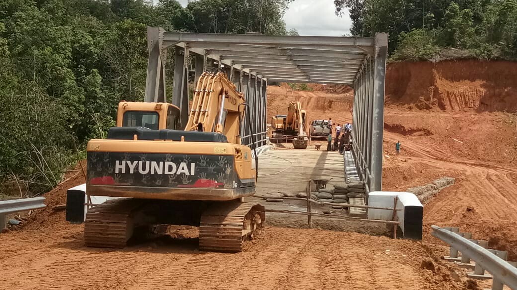 Setelah Dua Tahun Pengerjaan, Jembatan Sei Hampatung Rampung