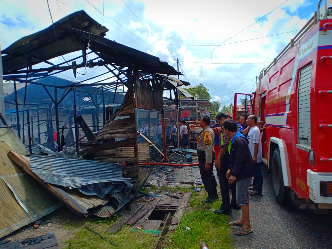 Barak dan Warung di Kereng Pangi Hangus di Lahap si Jago Merah