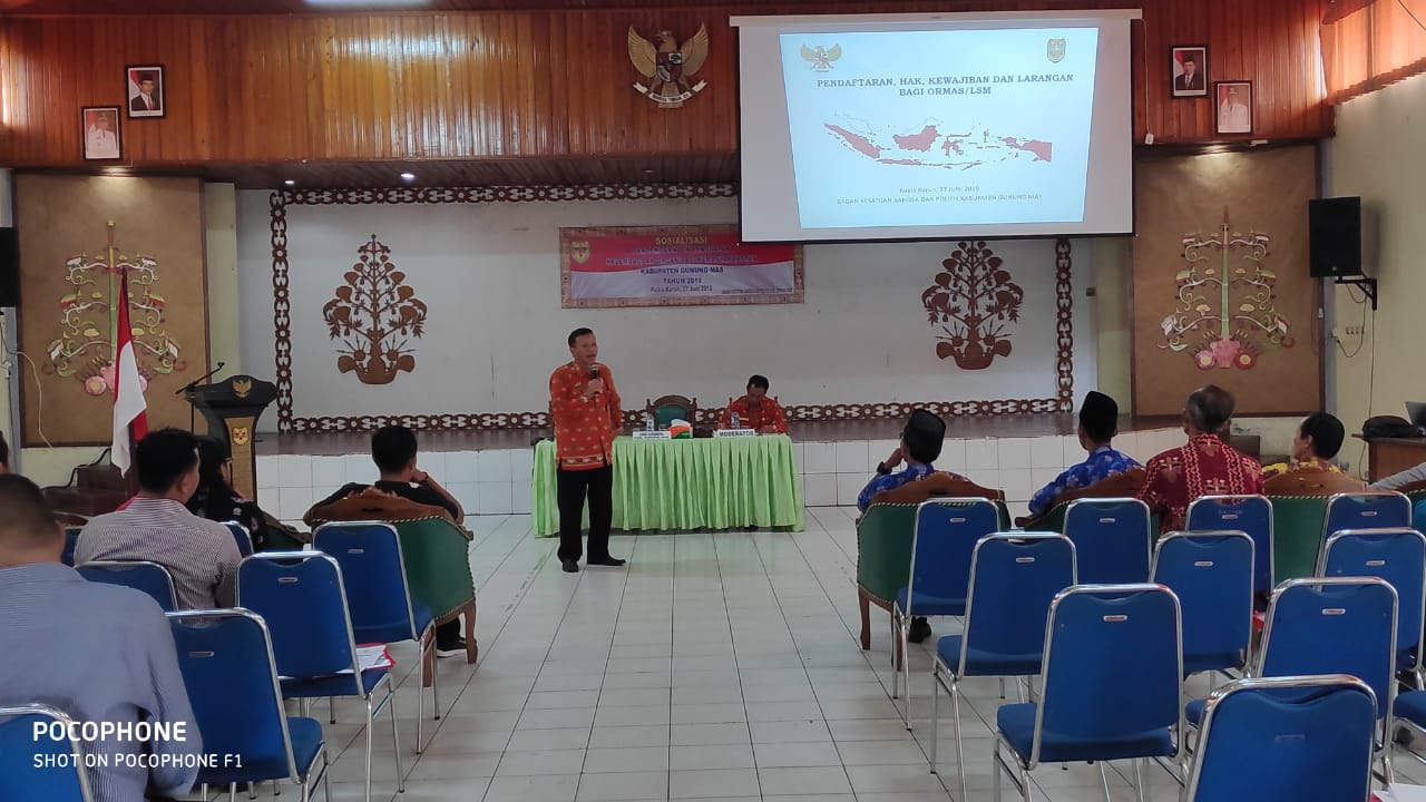 Badan Kesbangpol Gumas Beberkan Enam Tujuan Berdirinya Ormas