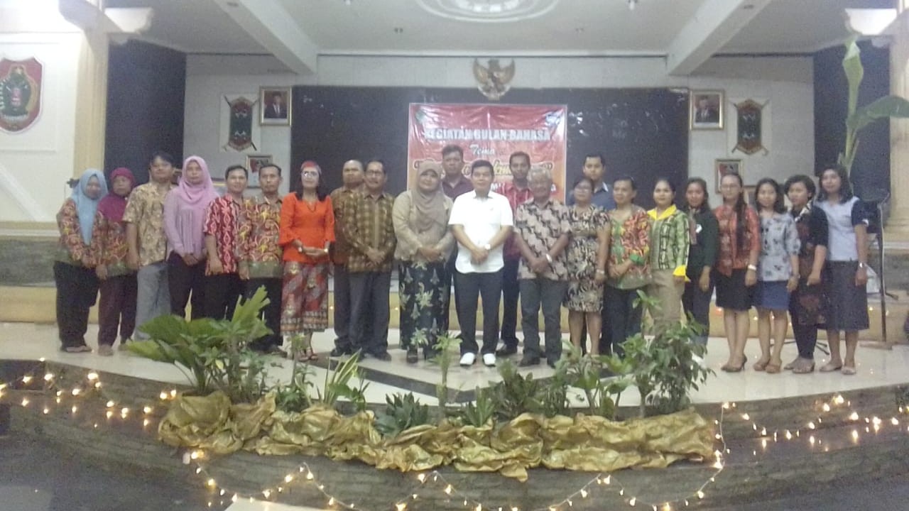 Bupati Menghadiri Acara Bulan Bahasa Digedung Pertemuan Umum Muntawara