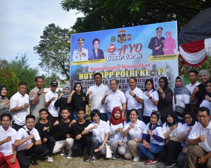 KBPP Polri dan Pemkab Kapuas Gelar Aksi Donor Darah
