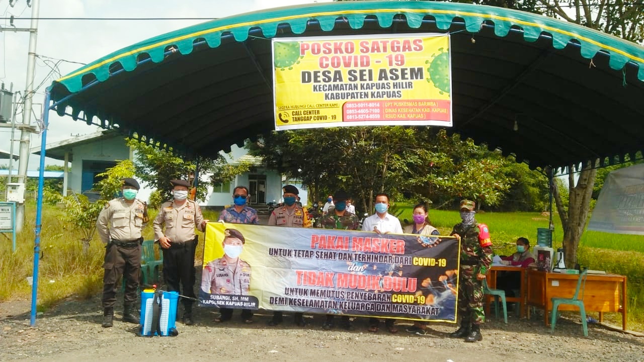 Desa Sei Asam Aktifkan Posko Pemeriksaan