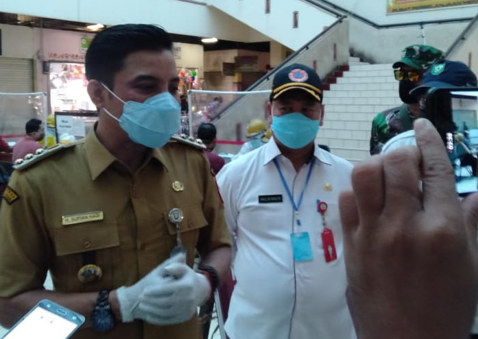 Pedagang Pasar PPM Kotim Jalani Rapid Test