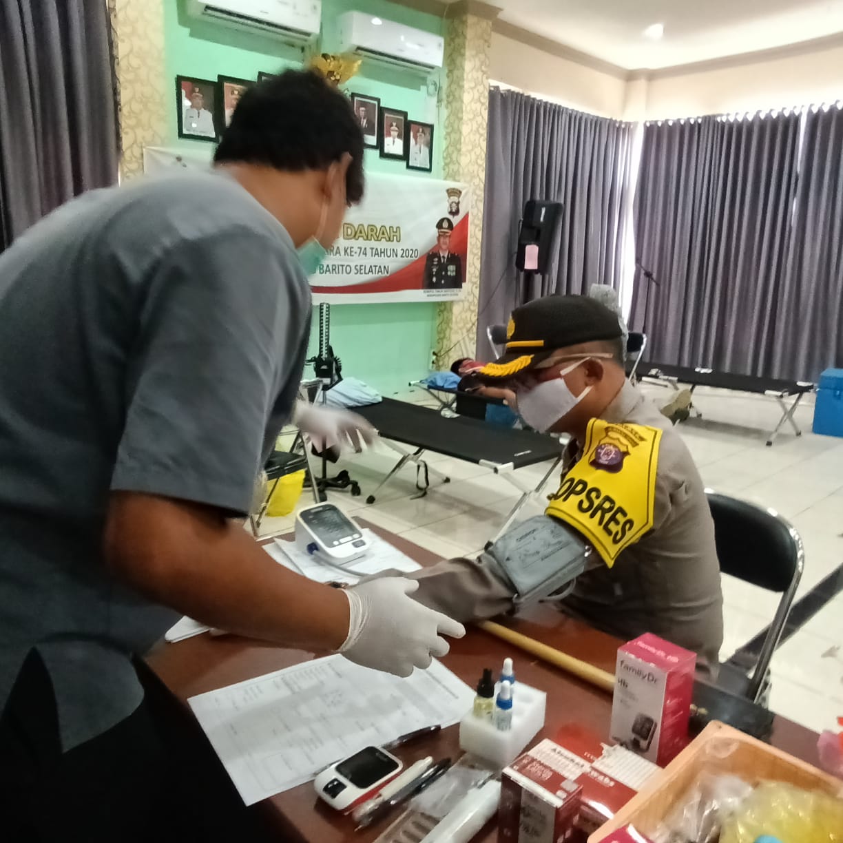 Jelang HUT Bhayangkara, Polres Barsel Gelar Donor Darah