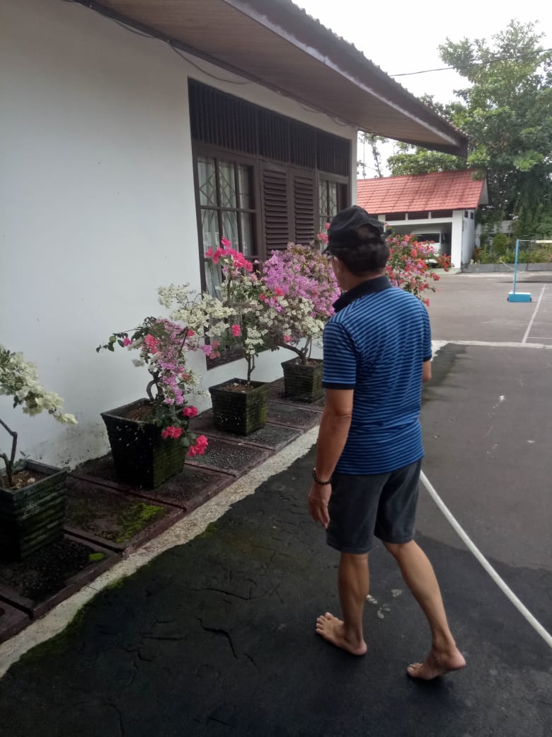 Rawat Tanaman Jadi Hobi Rektor UPR Dikala Senggang