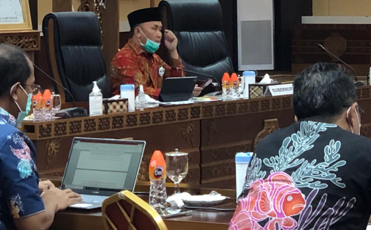 Sugianto Sabran Pimpin Vicon Bersama Multistakeholder Bahas Penyebaran Covid-19