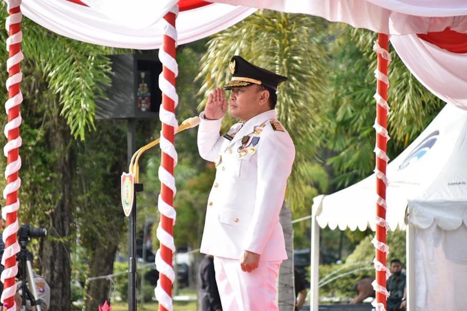 Gubernur dan Pejabat Kalteng Ikuti Upacara Proklamasi Melalui Layar Kaca