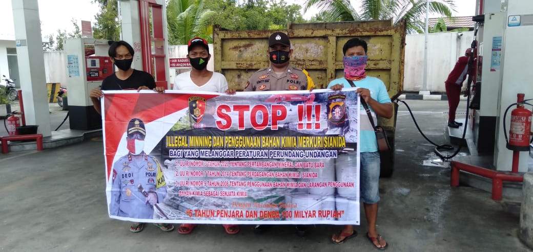 POLSEK KURUN AJAK WARGA STOP ILEGAL MINING DAN PENGGUNAAN BAHAN KIMIA