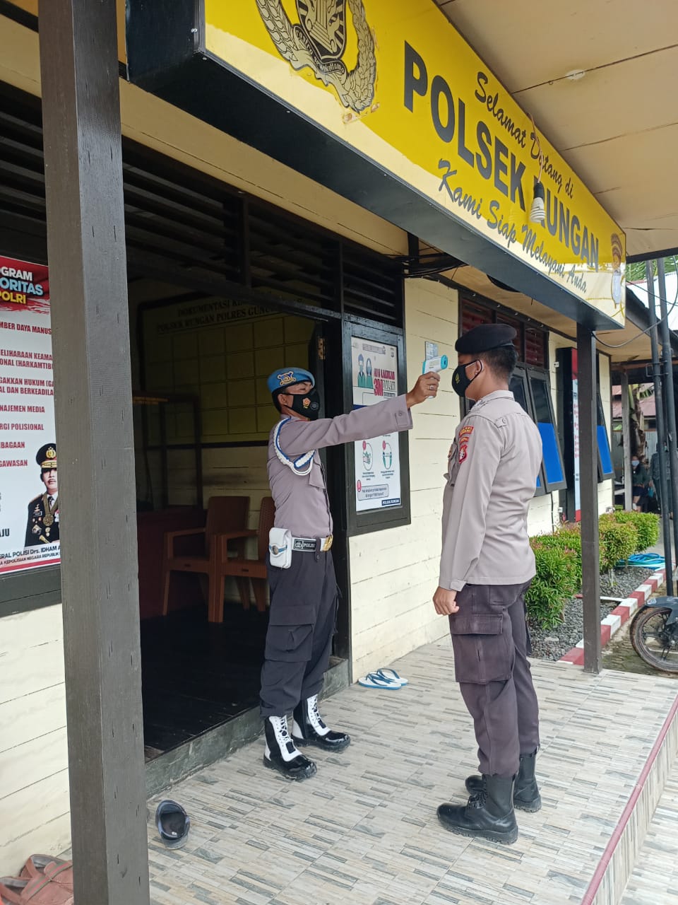 Polsek Rungan Disiplin Terapkan Prokes Pencegahan Covid-19