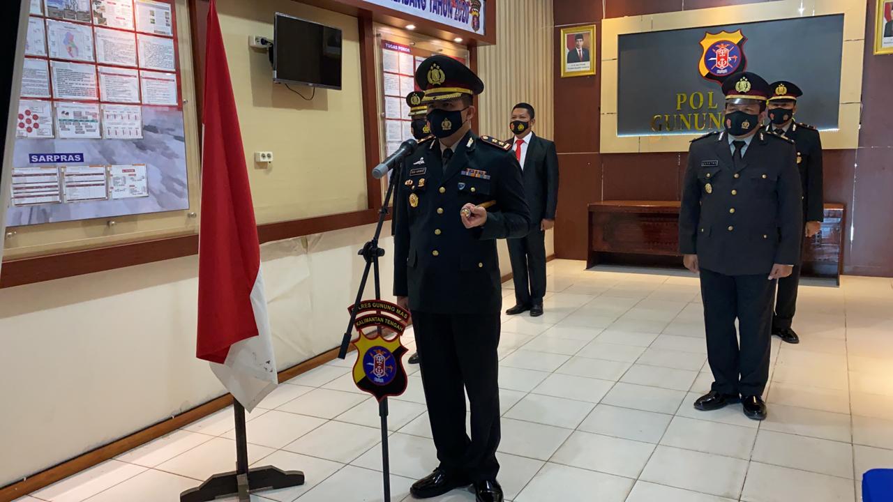 Pejabat Polres Gumas Ikuti Prosesi Pelantikan Kapolri Secara Virtual