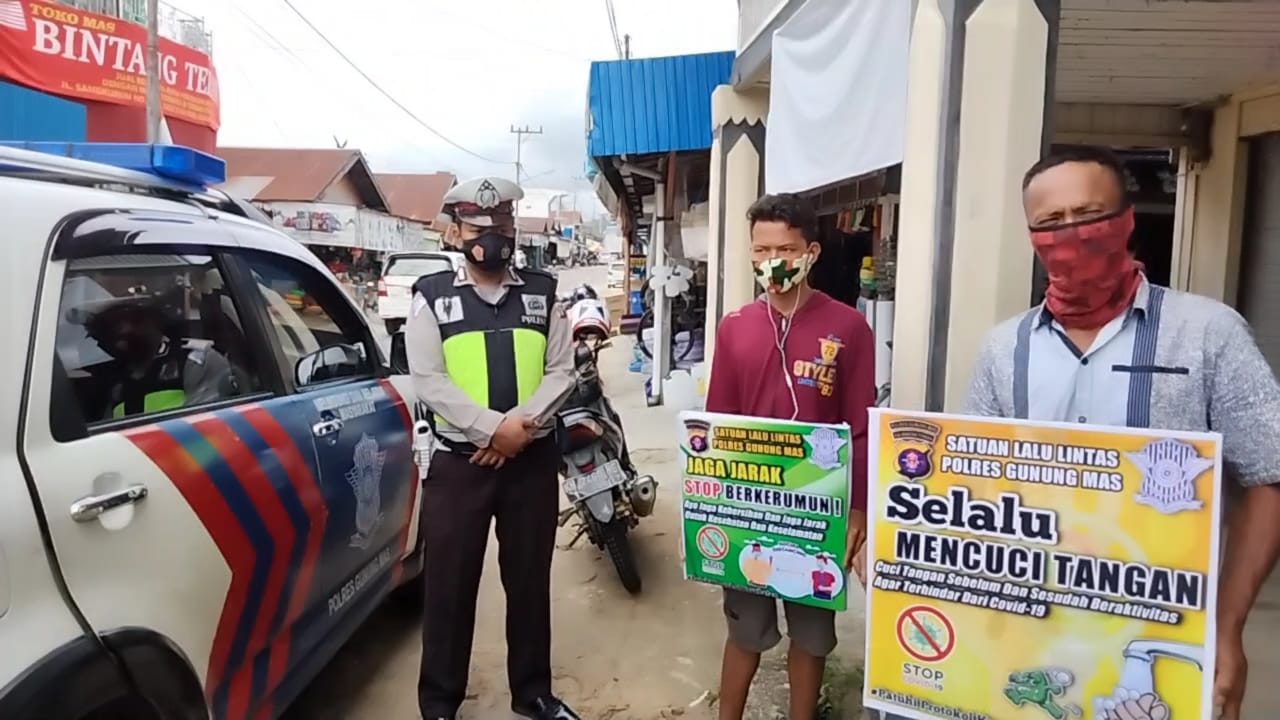 Satlantas Polres Gumas Juga Aktif Imbau Warganya Patuhi Prokes
