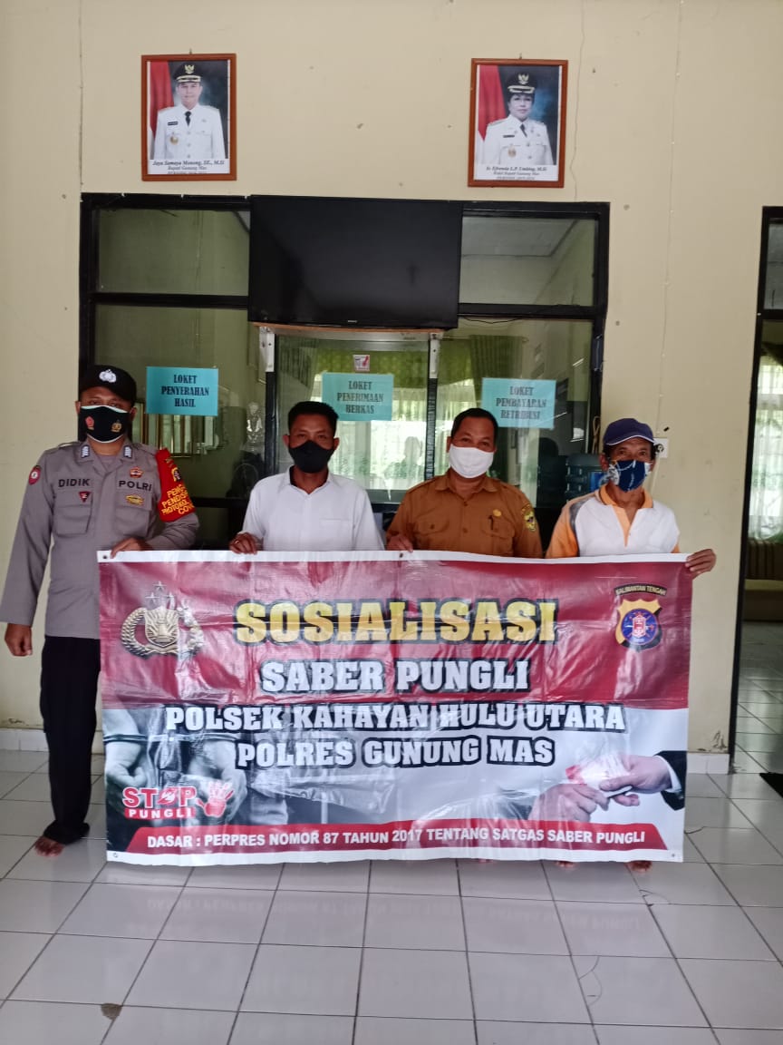 Polsek Kahut Edukasikan Program Saber Pungli