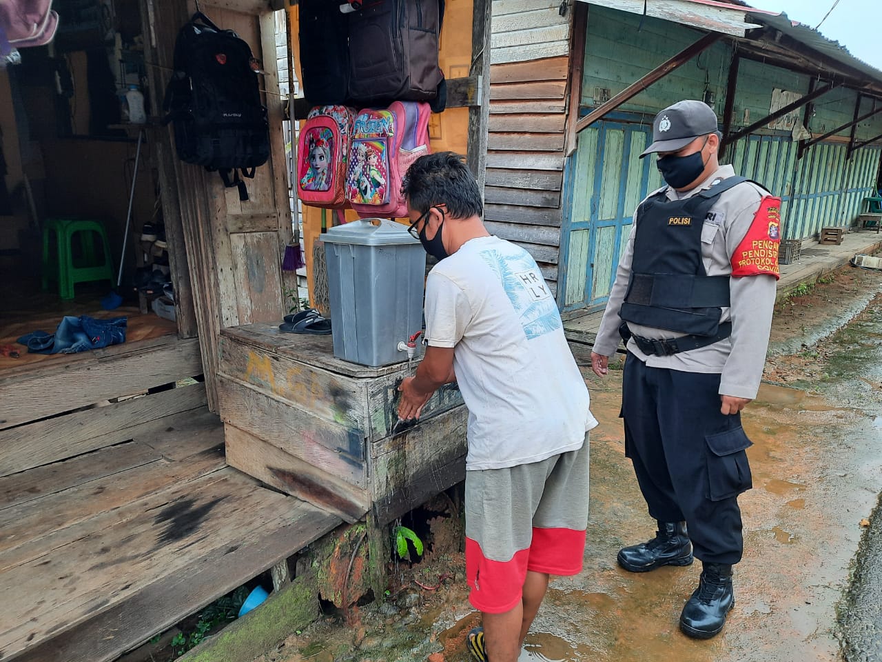 Ini Kampanye Briptu Agung tentang Prokes Kepada Warga Binaanya