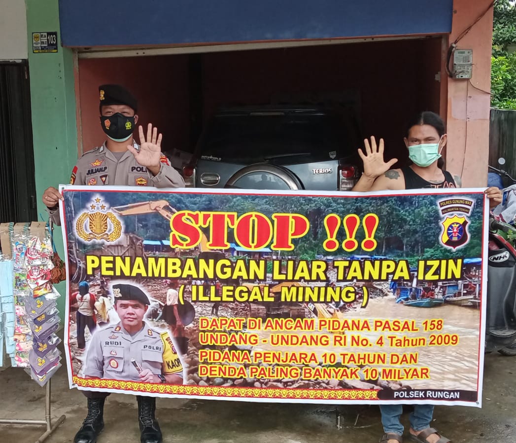 Larangan Tambang Ilegal Terus Digaungkan Polsek Rungan