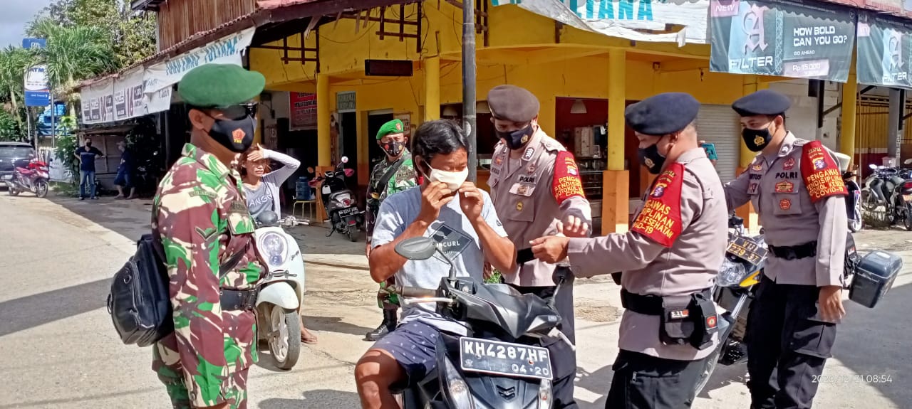 Tiga Pilar di Kecamatan Tewah Ini Kembali Gelar Ops Yustisi