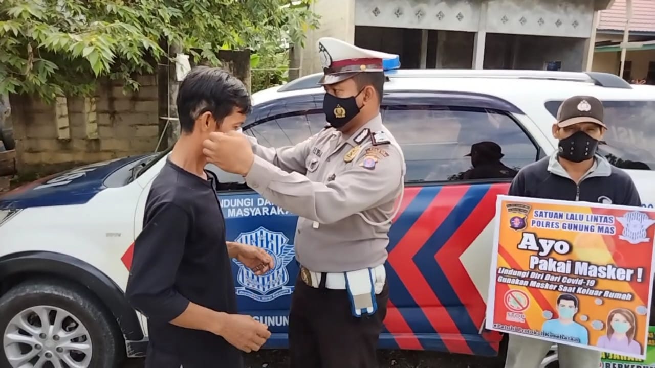 SATLANTAS POLRES GUMAS KEMBALI BERIKAN EDUKASI TENTANG PROKES
