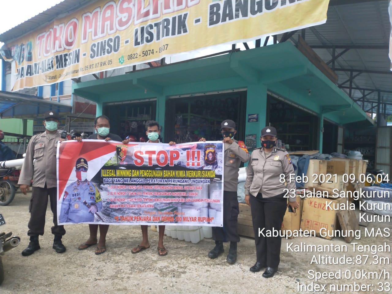 Polsek Kurun Sosialisasikan Larangan Tambang Liar