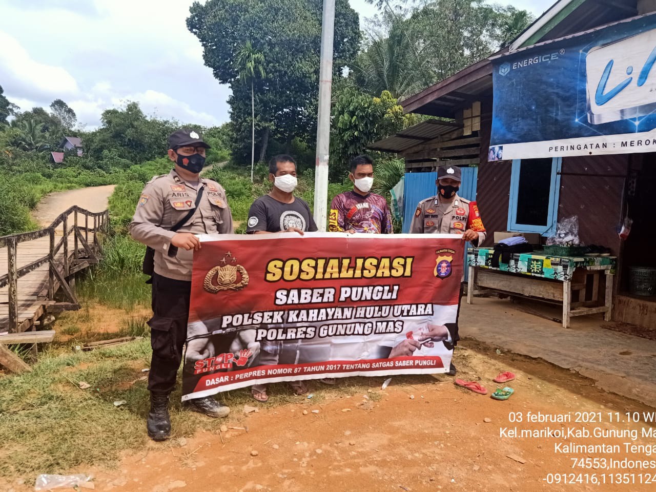 Polsek Kahut Aktif Edukasi Tentang Saber Pungli