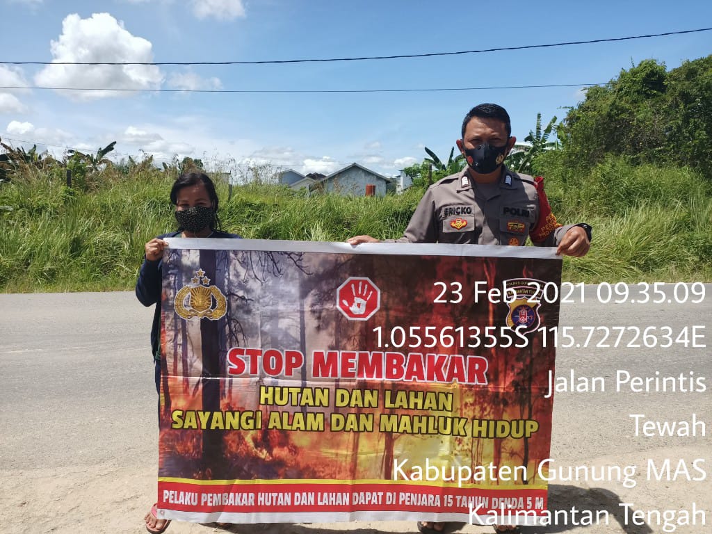 Polsek Tewah Aktif Sosialisasikan Pencegahan Karhutla