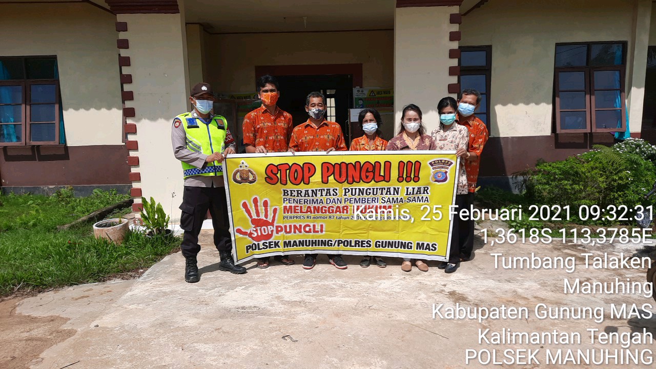 Polsek Manuhing Edukasi Soal Saber Pungli
