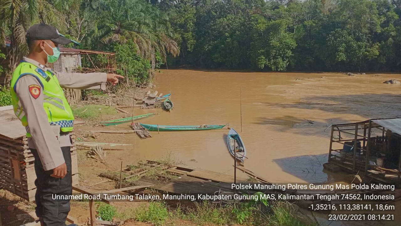 Polisi Aktif Pantau Debit Sungai Rungan
