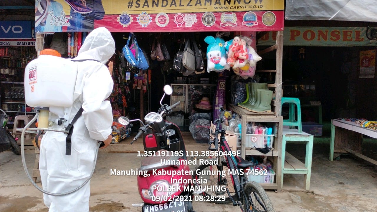 Ini Cara Polsek Manuhing Lawan Covid-19