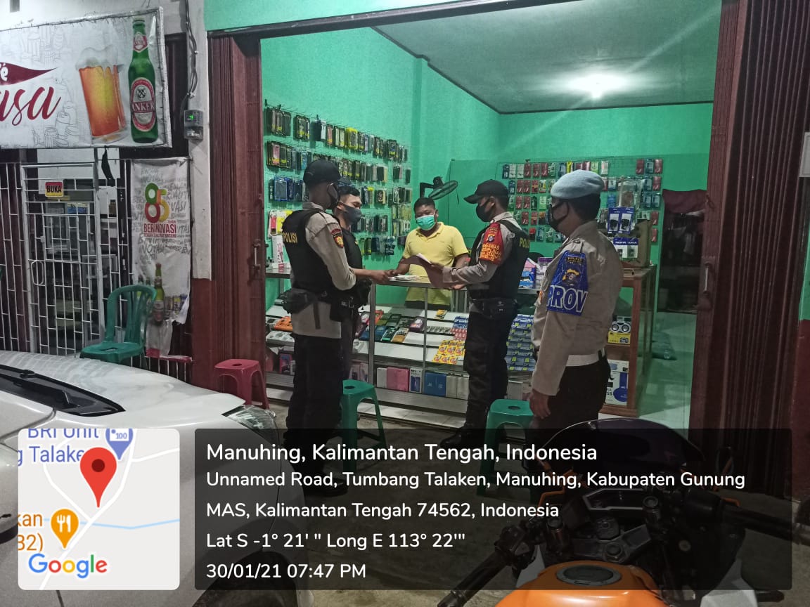 Polsek Manuhing Imbau Warganya Patuhi Prokes