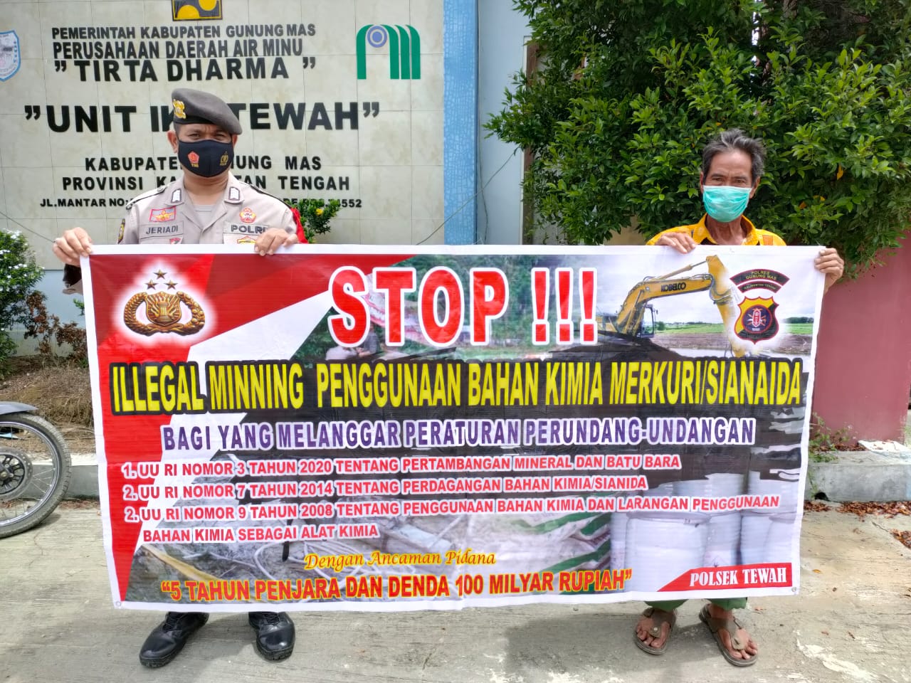 Polsek Tewah Imbau Warganya Setop Ilegal Minning