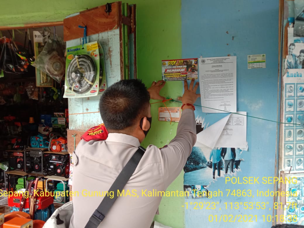 Polsek Sepang Aktif Sosialisasikan Larangan Karhutla