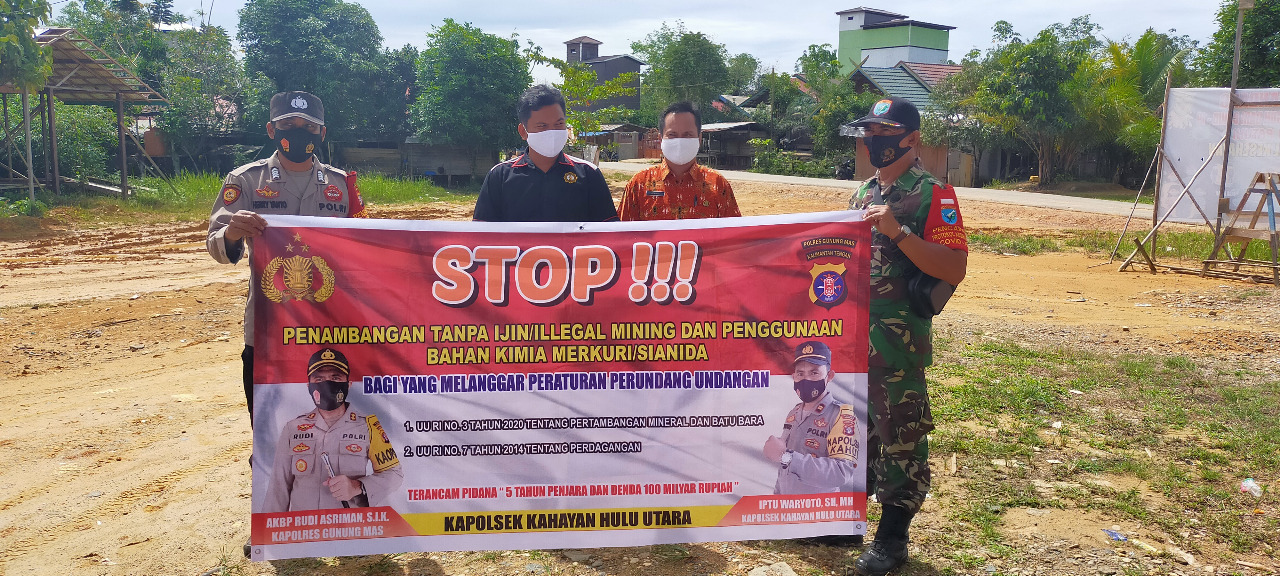 Imbauan Larangan Ilegal Minning Aktif Disampaikan Polsek Kahut