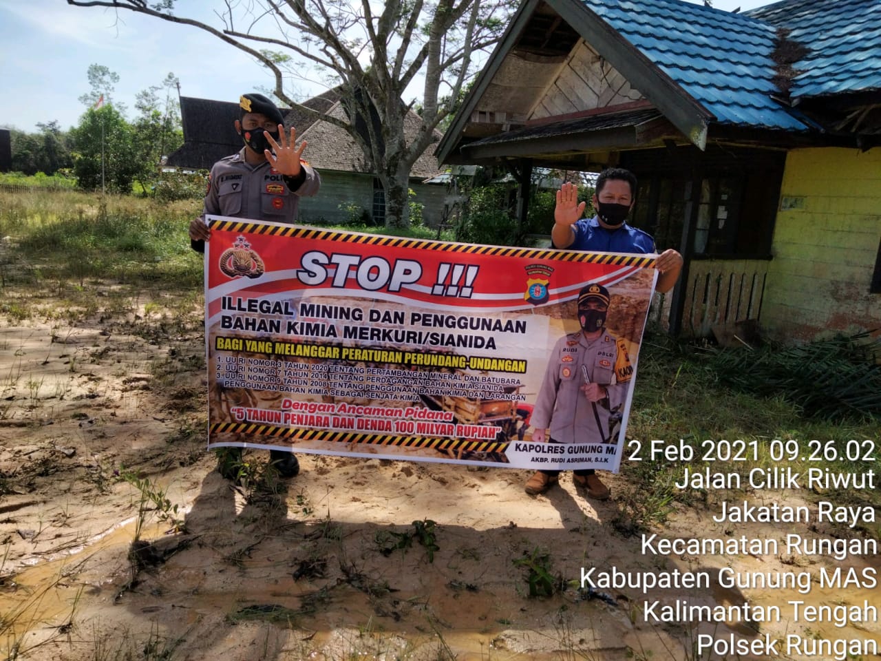 Polsek Rungan Rutin Edukasi Bahaya Ilegal Minning