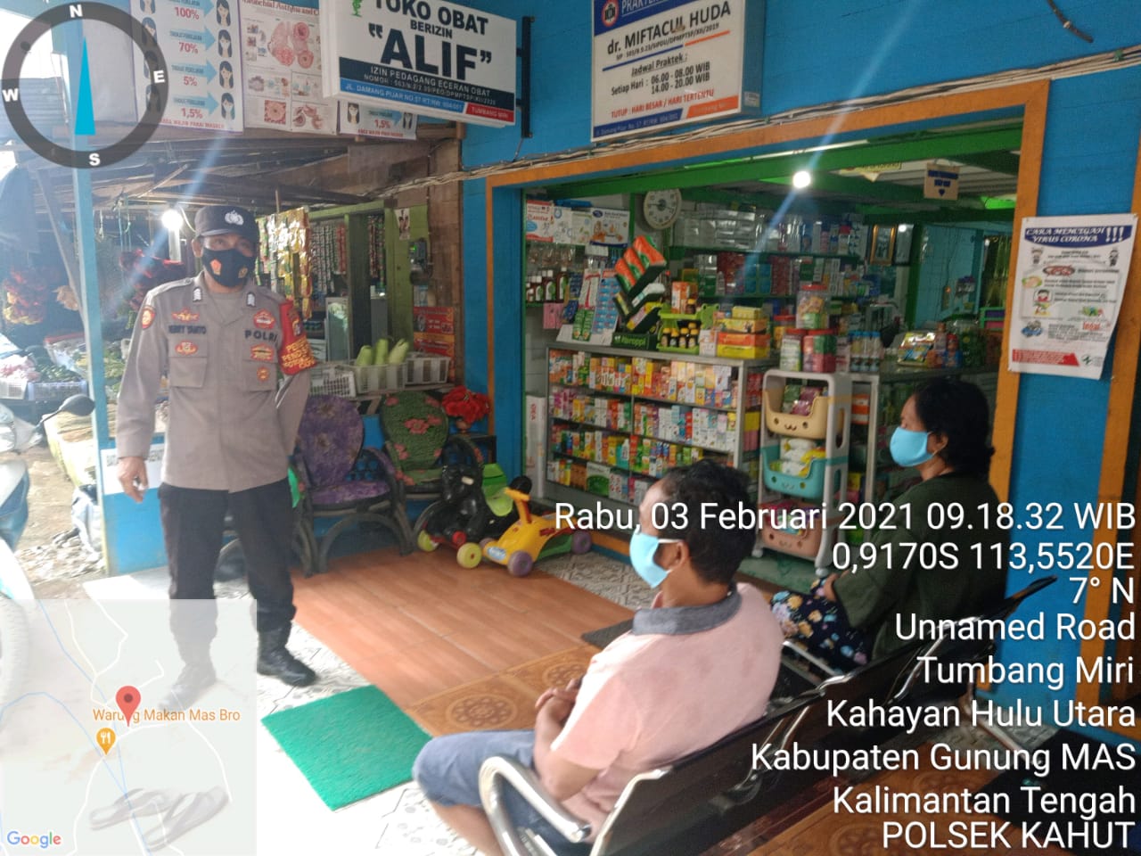 Edukasi Prokes Terus Disampaikan Polsek Kahut
