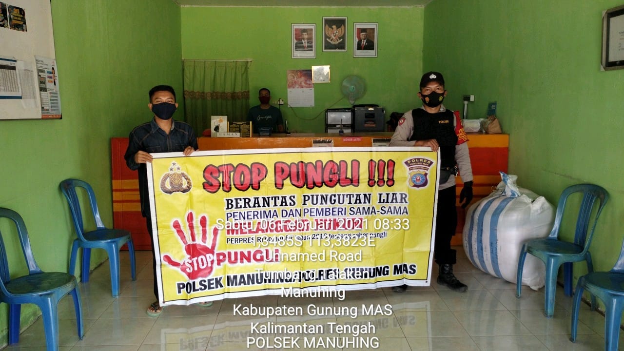 Polsek Manuhing Aktif Sosialisasikan Saber Pungli