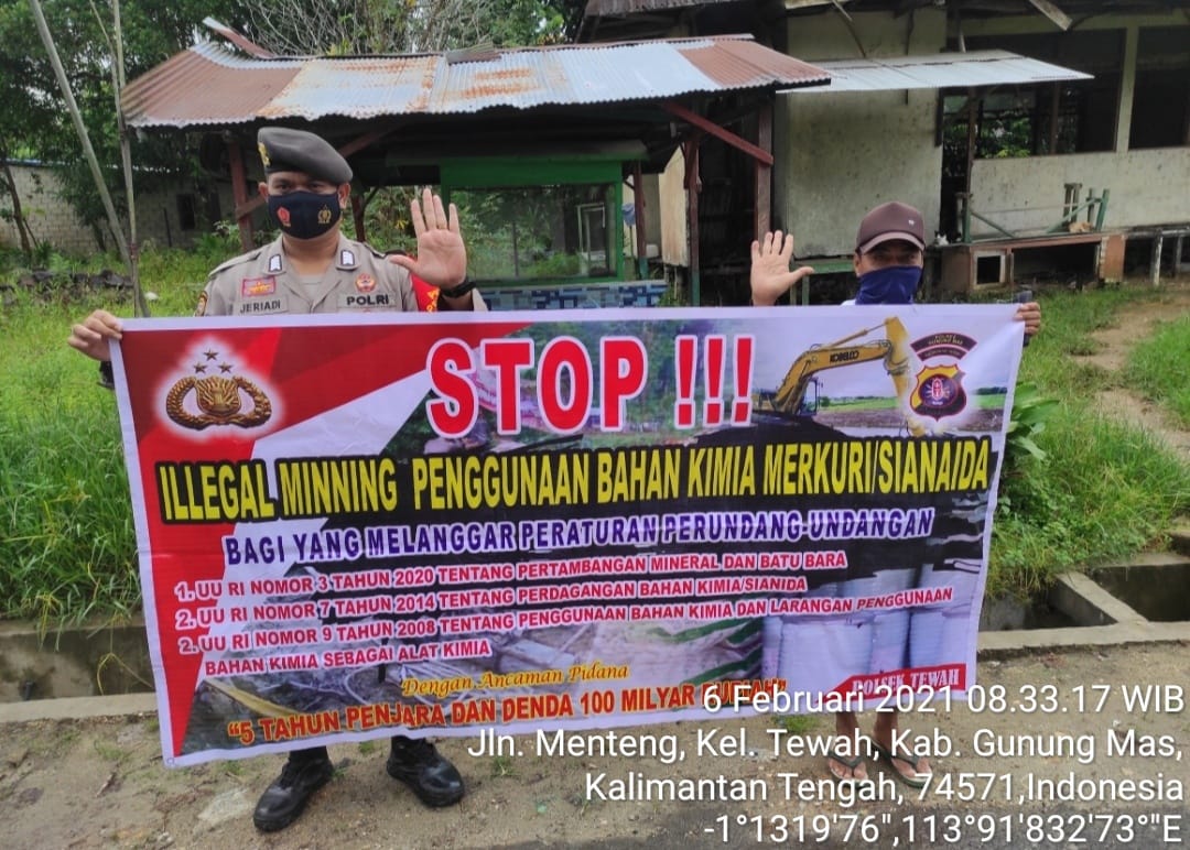 Polsek Tewah Imbau Warganya Tidak Lakukan Ilegal Minning