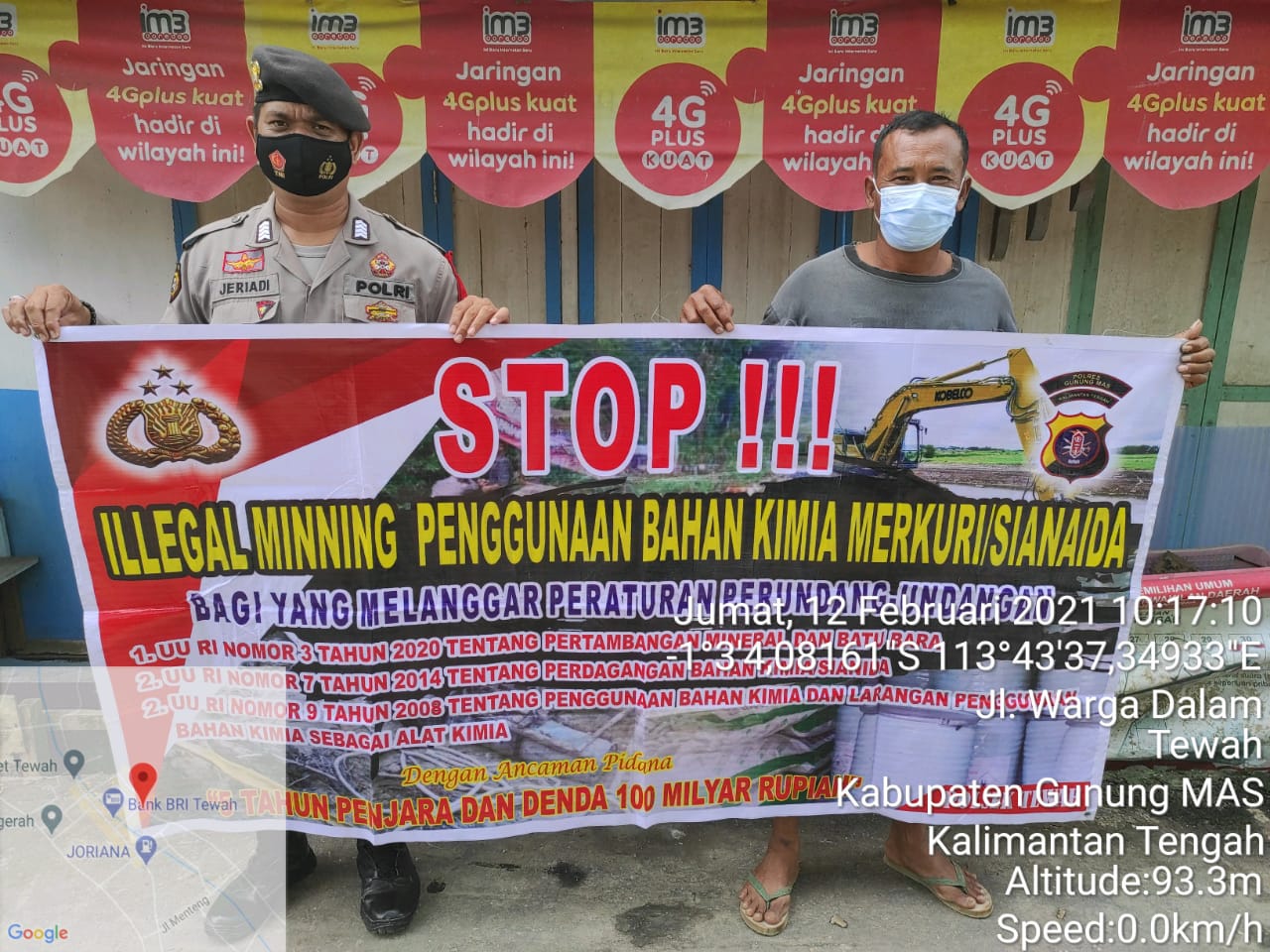 Polsek Tewah Aktif Sosialisasikan Setop Ilegal minning