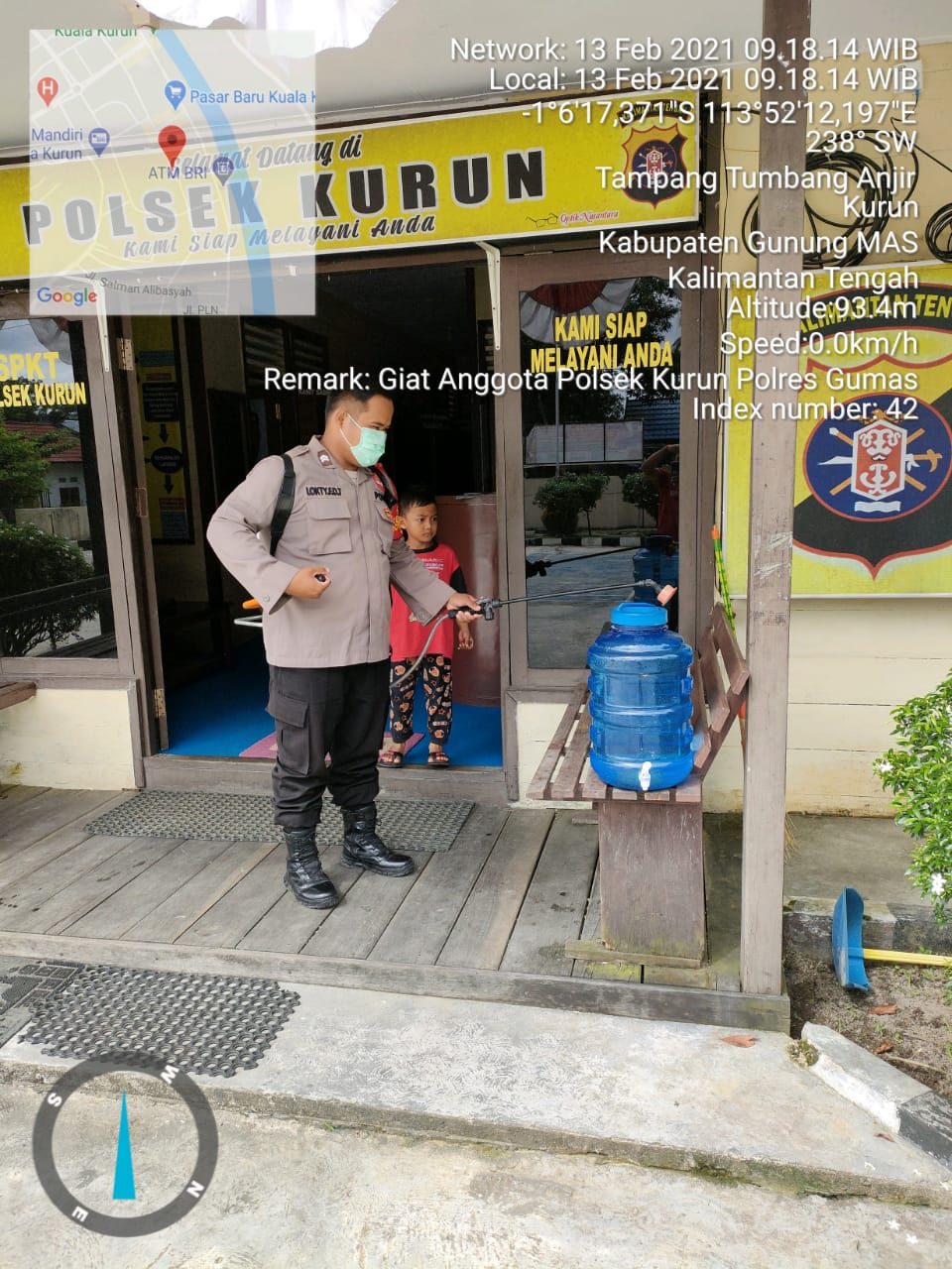 Polsek Kurun Rutin Sterilisasi Kantornya Polsek Kurun Rutin Sterilisasi Kantornya