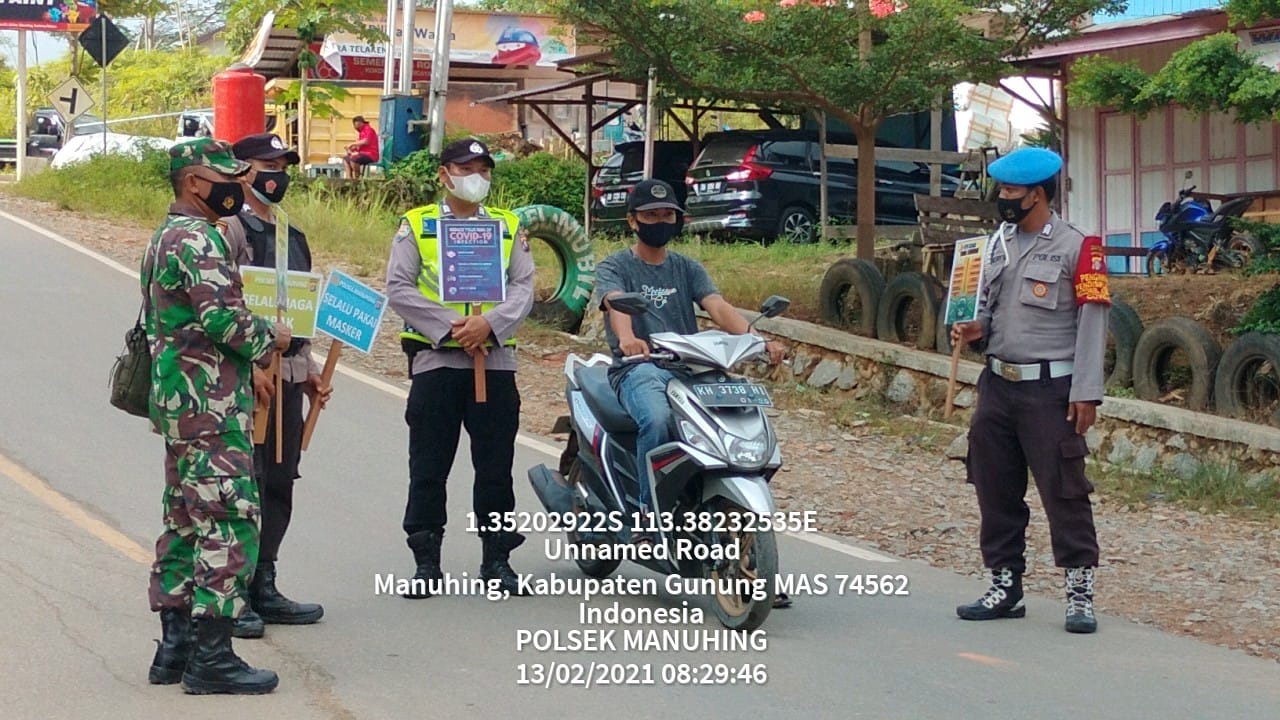 Ini Cara Polsek Manuhing Cegah Covid-19