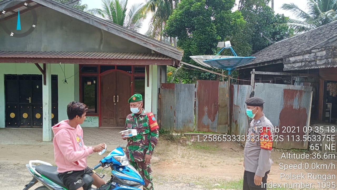 Polsek Rungan Ajak Warganya Patuhi 3M