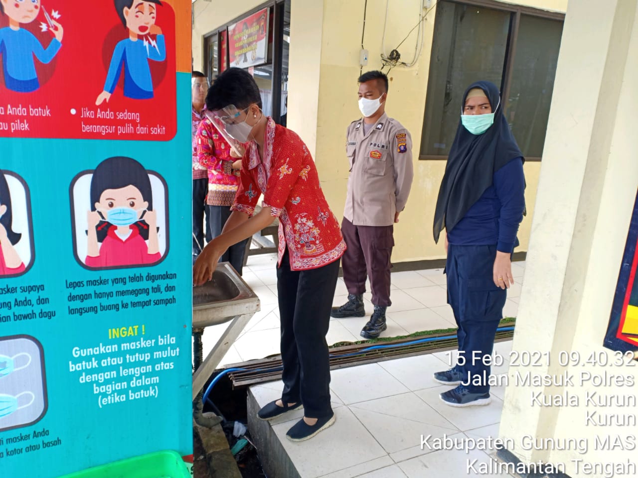 Bagsumda Polres Gumas Terapkan Protokol Kesehatan Dalam Membina Casis Bintara Rekpro Polri 2021