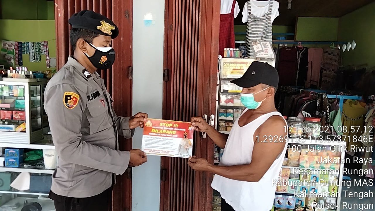 Polsek Rungan Aktif Sosialisasikan Pencegahan Karhutla