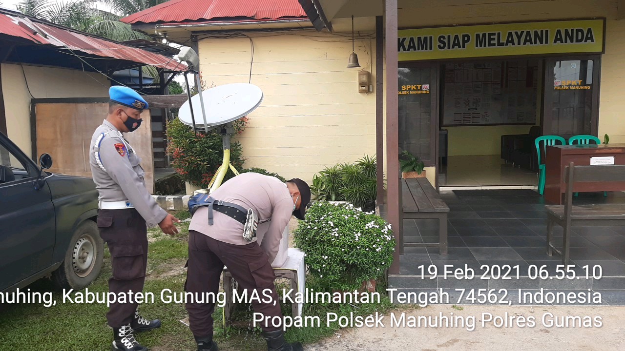 Polsek Manuhing Aktif Disiplinkan Prokes