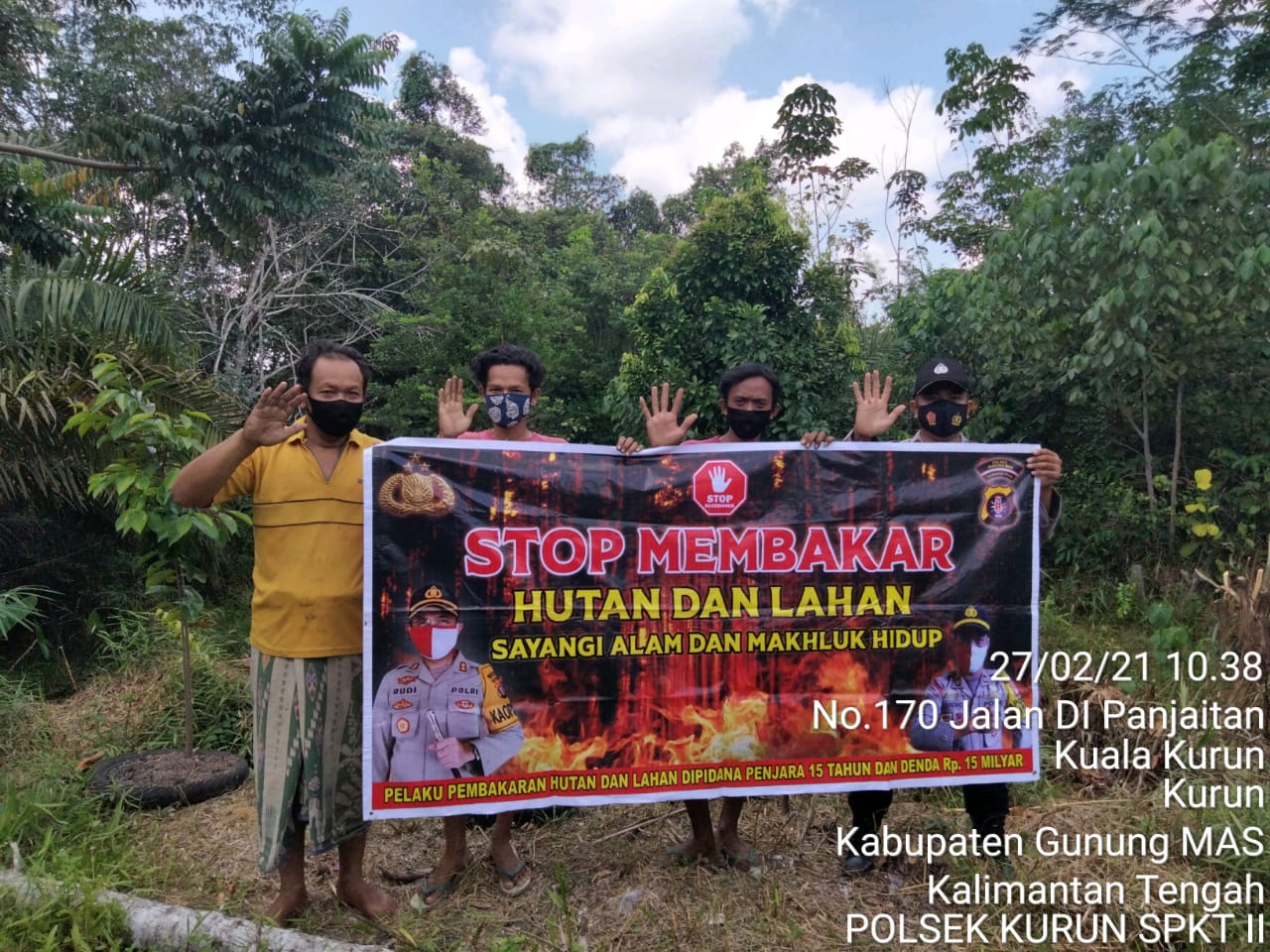 Ajak Warga Kurun Setop Bakar Lahan Sembarangan