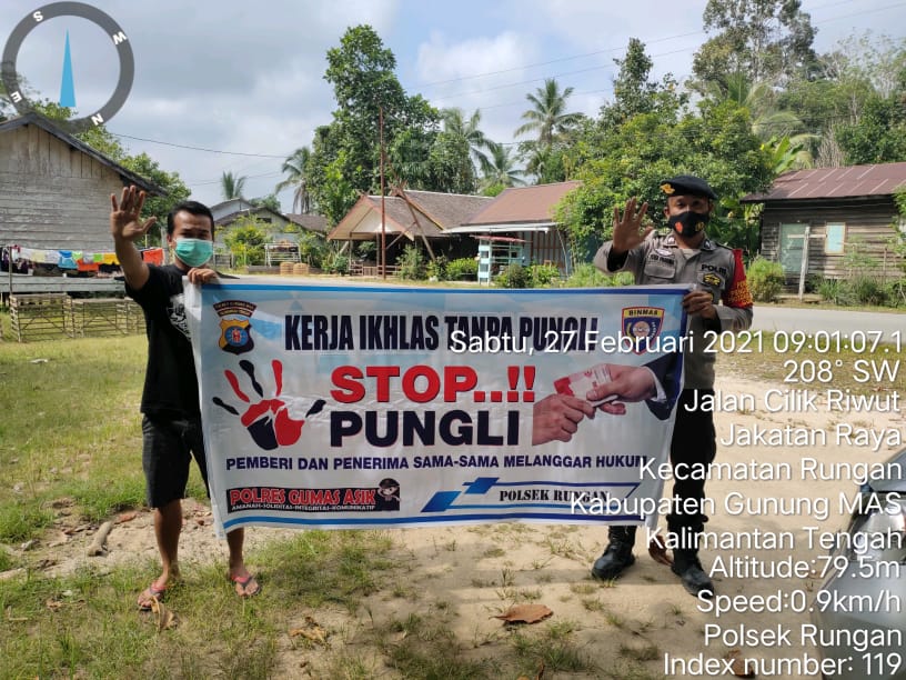 Polsek Rungan Aktif Edukasi Saber Pungli