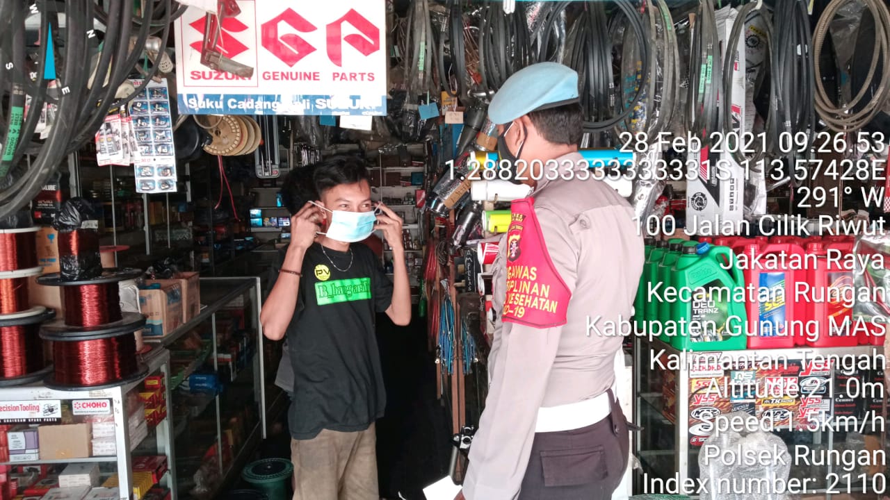 Aktif Ajak Warga Rungan Taati Prokes