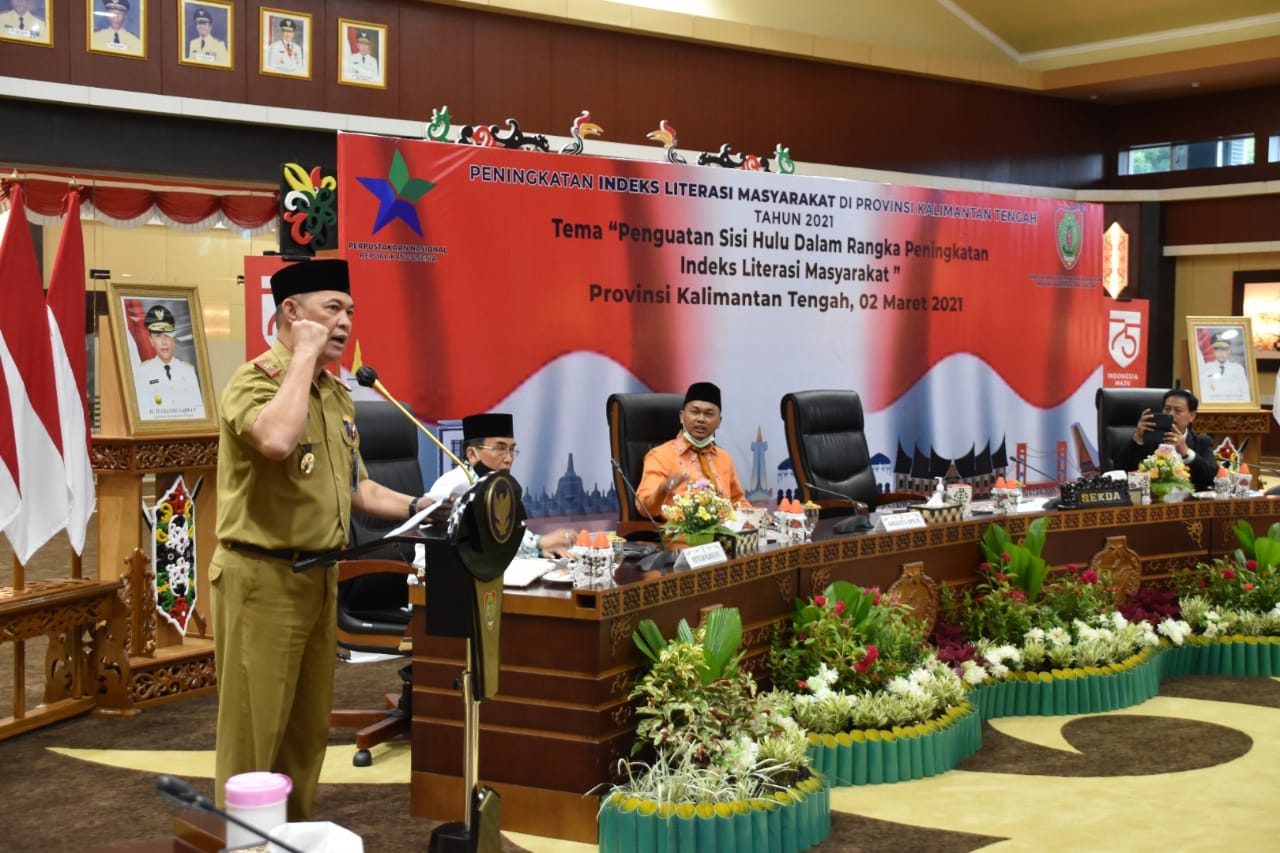 Wakili Gubernur Sekda Kalteng Buka Talk Show Peningkatan Indeks Literasi