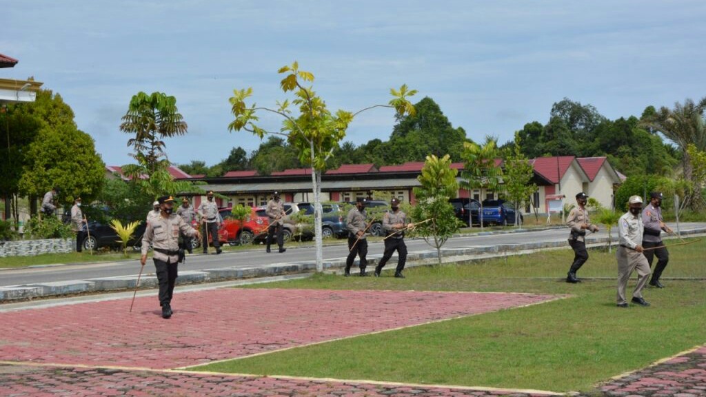 Tingkatkan Kewaspadaan,Polres Barsel Gelar Sispam Mako