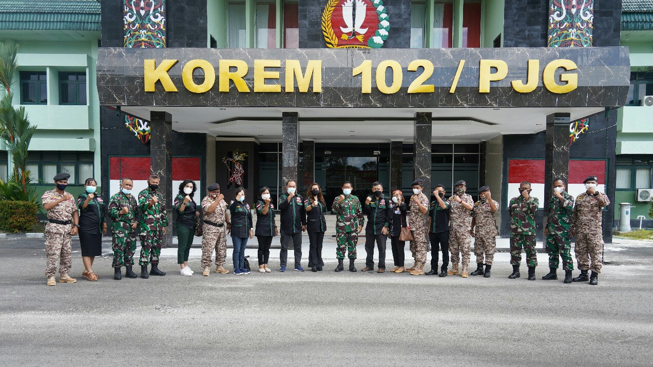 Pererat Tali Silaturahmi Korem 102/Pjg Terima Audensi Organisasi Gerdayak