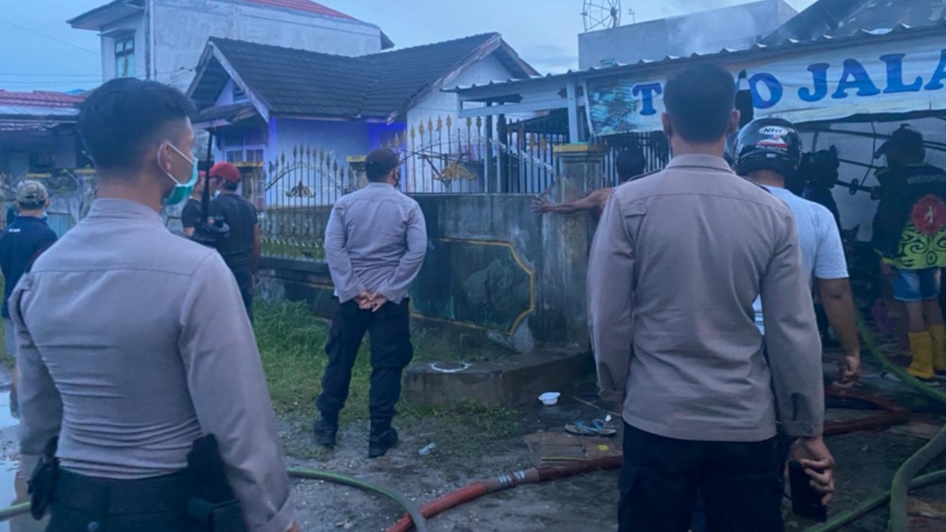 Polresta Palangka Raya Datangi Peristiwa Kebakaran Rumah