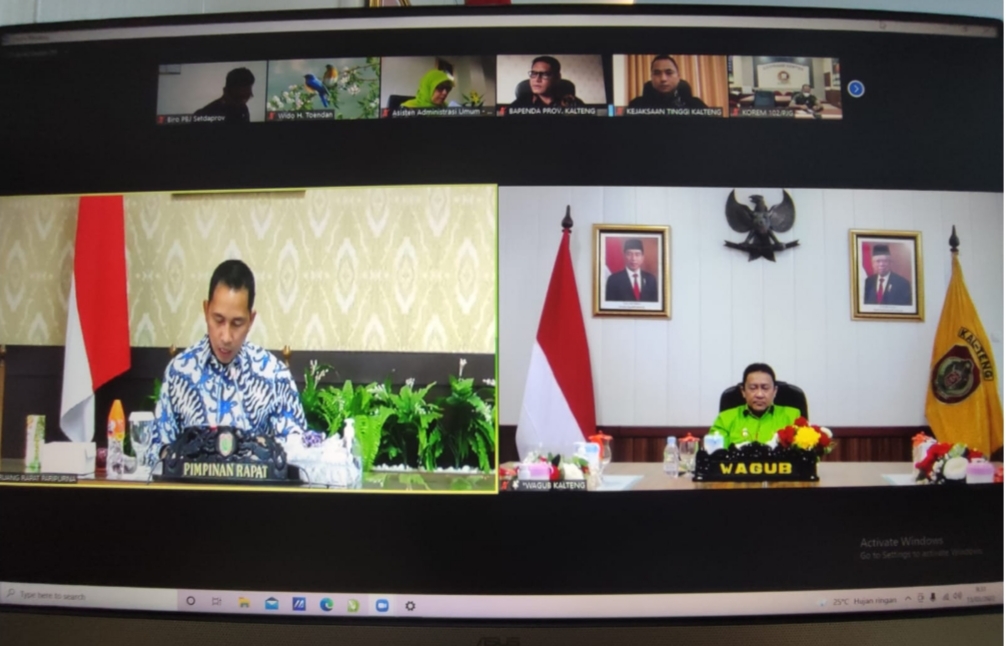 Wagub Kalteng Hadiri Sidang Paripurna Ke-2 Secara Virtual