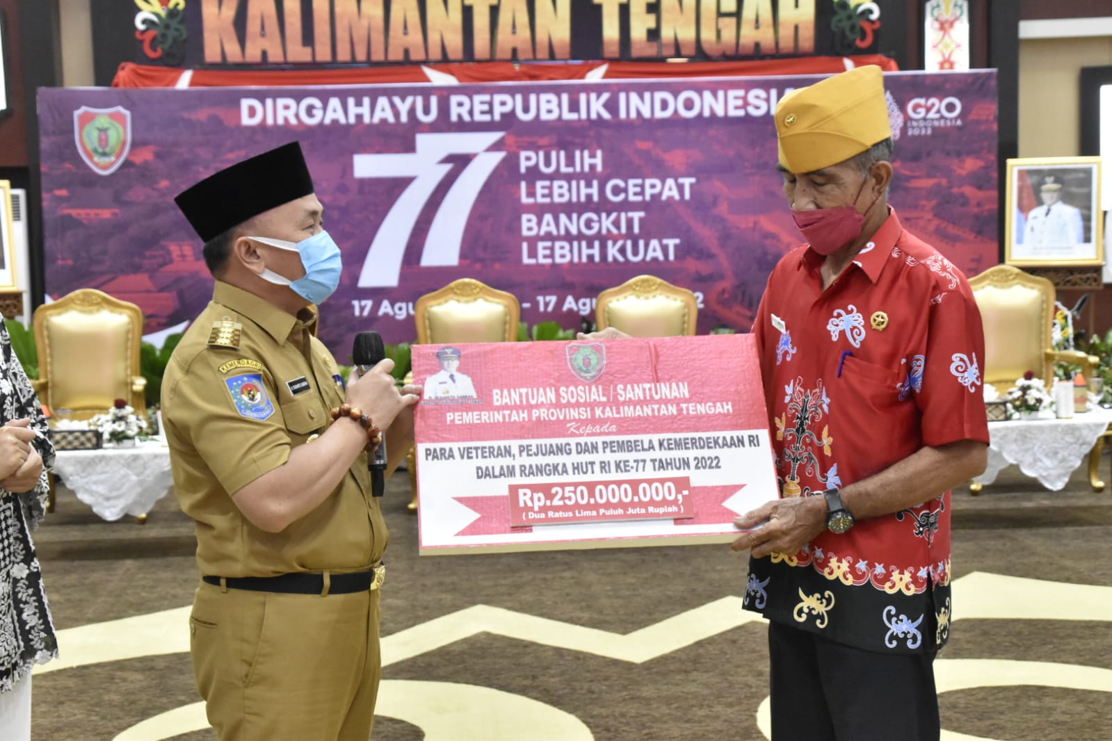 Penghargaan Pejuang Veteran, Gubernur Kalteng Beri Santunan Rp 250 Juta